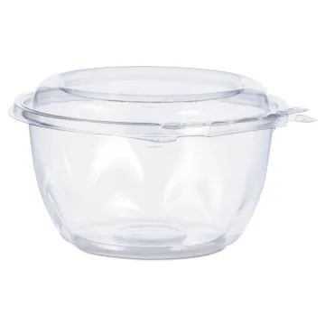 Tamper-Resistant, Tamper-Evident Bowls with Dome Lid, 16 oz, 5.5" Diameter x 3.1"h, Clear, 240/Carto