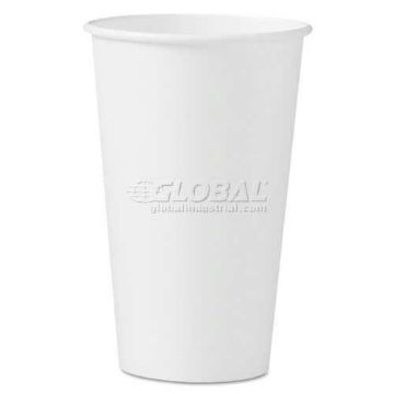 Polycoated Hot Paper Cups, 16 oz, White