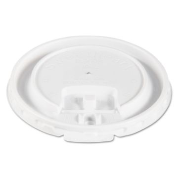 Lift Back and Lock Tab Cup Lids for Foam Cups, Fits 10 oz Trophy Cups, White, 2000/Carton