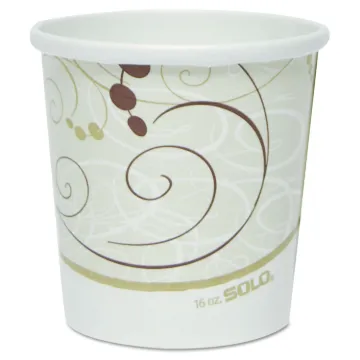 Flexstyle Double Poly Paper Containers, 16 oz, Symphony Design, 25/Pack
