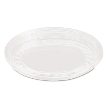 Bare Eco-Forward RPET Deli Container Lids, Recessed Lid, Fits 8 oz, Clear, 50/Pack, 10 Packs/Carton