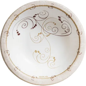 Symphony Paper Dinnerware, Heavyweight Bowl, 12oz, Tan, 1000/Carton