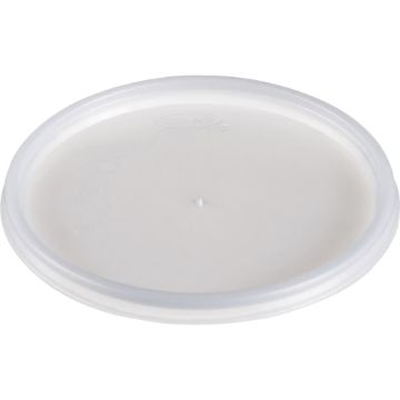 Plastic Lids for Foam Cups, Bowls and Containers, Flat, Vented, Fits 6-32 oz, Translucent, 1,000/Car