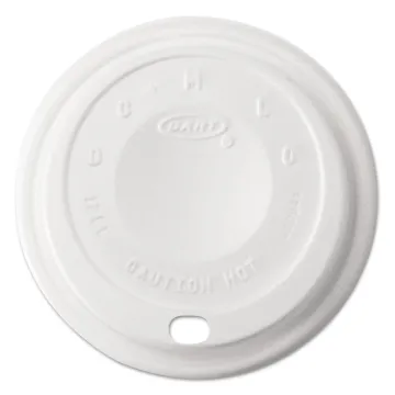 Cappuccino Dome Sipper Lids, 12 oz, White