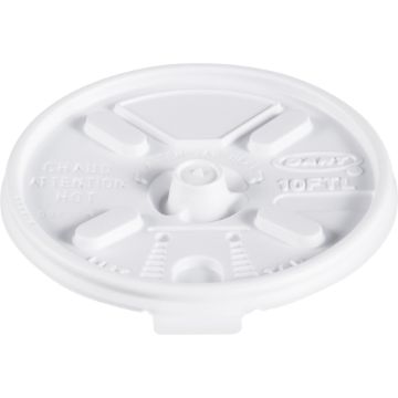 Lift N' Lock Plastic Hot Cup Lids, Fits 10oz Cups, White, 1000/Carton