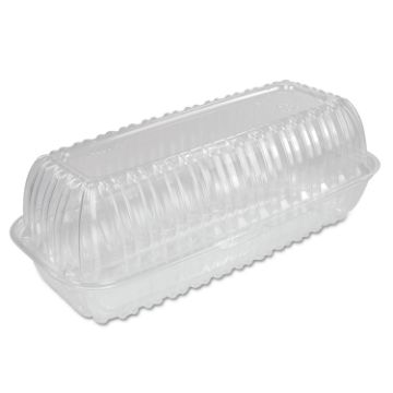 Showtime Clear Hinged Containers, Hoagie Container, 29.9 oz, 5.1 x 9.9 x 3.5, Clear 100/Bag 2 Bags/C