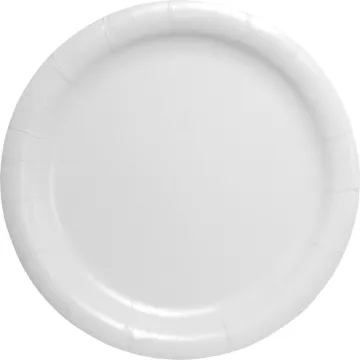 Bare Eco-Forward Clay-Coated Paper Dinnerware, Plate, 9" Diameter, White