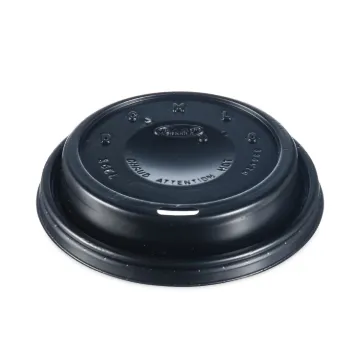 Cappuccino Dome Sipper Lids, Black, Plastic, 100/Pack, 10 Packs/Carton