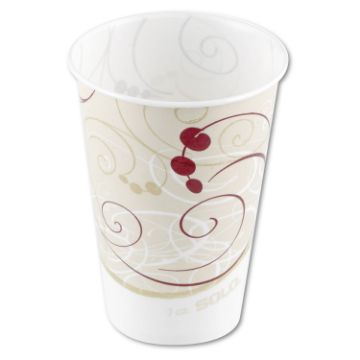 Jazz Waxed Paper Cold Cups, 7oz, Tide Design, 100/Pack, 20 Packs/Carton