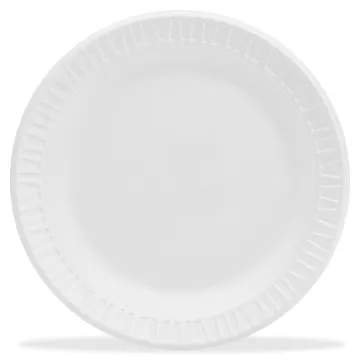 Concorde Foam Plate, 9" dia, White, 125/Pack, 4 Packs/Carton