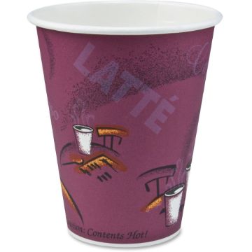 Solo Bistro Design Hot Drink Cups, Paper, 10oz, 1000/Carton