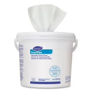 Easywipe Disposable Wiping Refill, 8 5/8 x 24 7/8, White, 125/Bucket, 6/Carton