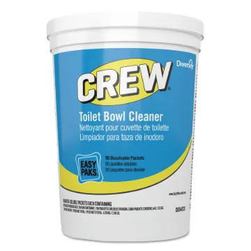Crew Easy Paks Toilet Bowl Cleaner, Fresh Floral Scent, 0.5 oz Packet, 90 Packets/Tub, 2 Tubs/Carton