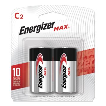 MAX Alkaline C Batteries, 1.5 V, 2/Pack