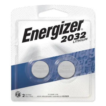 2032 Lithium Coin Battery, 3 V, 2/Pack