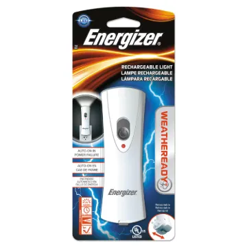 Weather Ready LED Flashlight, 1 NiMH Rechargeable Battery (Included), Silver/Gray