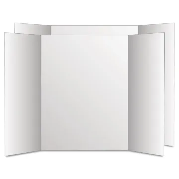 Too Cool Tri-Fold Poster Board, 28 x 40, White/White, 12/Carton