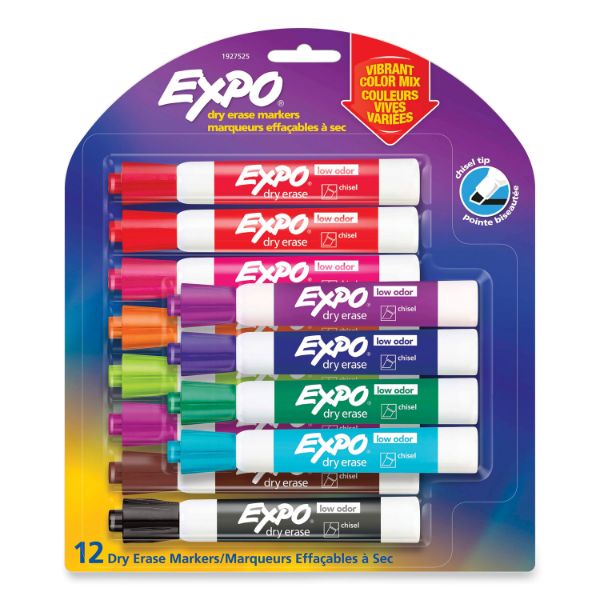 Dry Erase Markers, 12 Assorted