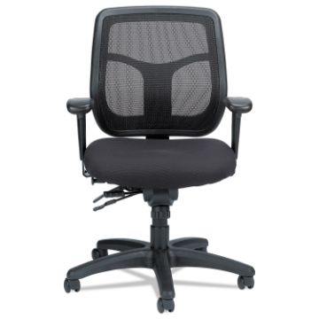Apollo Multi-Function Mesh Task Chair, Supports Up to 250 lb, 18.9" to 22.4" Seat Height, Silver Sea