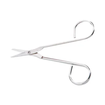 Scissors, Pointed Tip, 4.5" Long, Nickel Straight Handle
