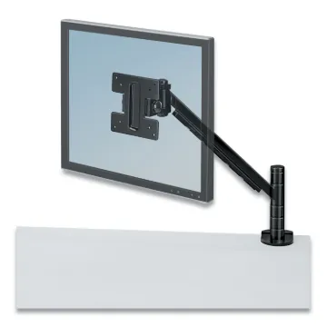 Designer Suites Flat Panel Monitor Arm, 180 Degree Rotation, 45 Degree Tilt, 360 Degree Pan, Black,