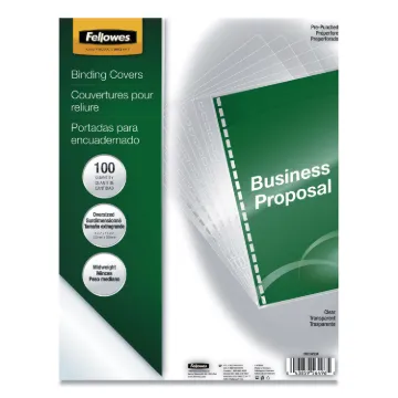 Crystals Presentation Covers w/Round Corner, 11 1/4 x 8 3/4, Clear, 100/Pack