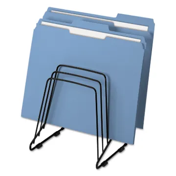 Wire Step File II, 5 Sections, Letter to Legal Size Files, 7.25" x 6" x 8.25", Black