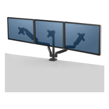 Platinum Series Triple Monitor Arm for 27" Monitors, 360 deg Rotation, +85/-20 deg Tilt, 360 deg Pan