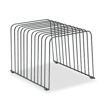 Wire Desktop Organizer, 11 Sections, Letter to Legal Size Files, 9" x 11.38" x 8", Black