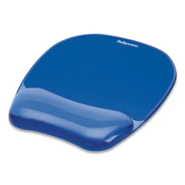 Gel Crystals Mouse Pad with Wrist Rest, 7.87" x 9.18", Blue