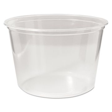Microwavable Deli Containers, 16 oz, 4.6" Diameter x 3"h, Clear, 500/Carton