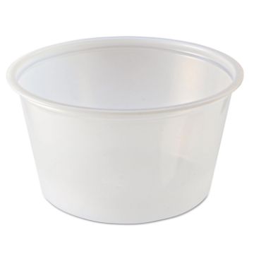 Portion Cups, 4oz, Clear, 125/Sleeve, 20 Sleeves/Carton