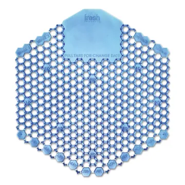 Wave 3D Urinal Deodorizer Screen, Blue, Cotton Blossom, 10 Screens/Box