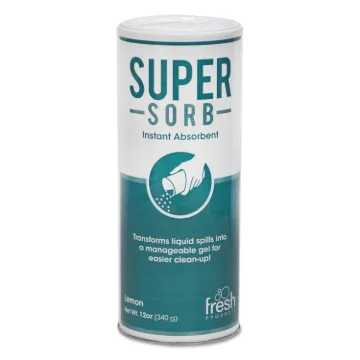 Super-Sorb Liquid Spill Absorbent, Powder, Lemon-Scent, 12 oz. Shaker Can