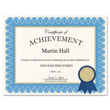 Certificate Kit, Blue Spiral