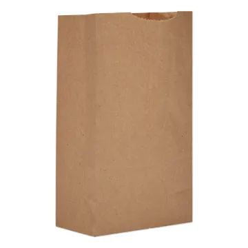 Grocery Paper Bags, 30 lbs Capacity, #3, 4.75"w x 2.94"d x 8.56"h, Kraft, 500 Bags