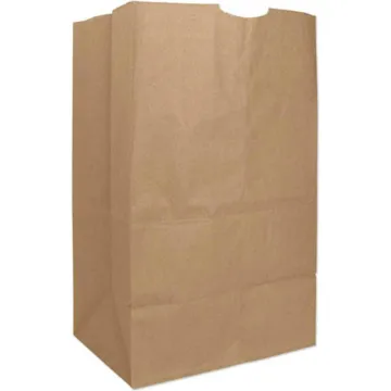 Grocery Paper Bags, 50 lbs Capacity, #20 Squat, 8.25"w x 5.94"d x 13.38"h, Kraft, 500 Bags