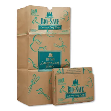 Lawn and Leaf Bags, 30 gal, 16" x 35", Kraft, 50 Bags/Case