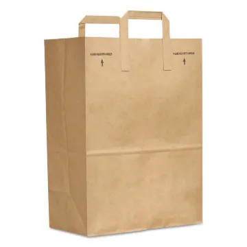 Grocery Paper Bags, 30 lbs Capacity, 1/6 BBL, 12"w x 7"d x 17"h, Kraft, 300 Bags