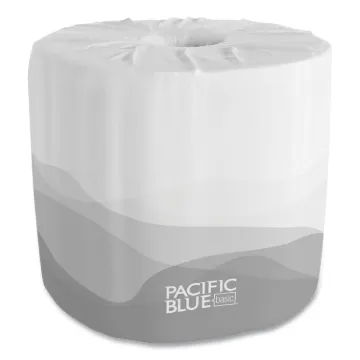 Embossed Bathroom Tissue, Septic Safe, 1-Ply, White, 550/Roll, 80 Rolls/Carton