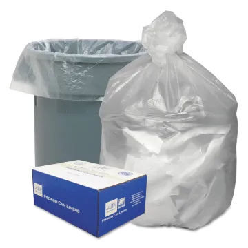 Waste Can Liners, 60 gal, 12 microns, 38" x 58", Natural, 200/Carton