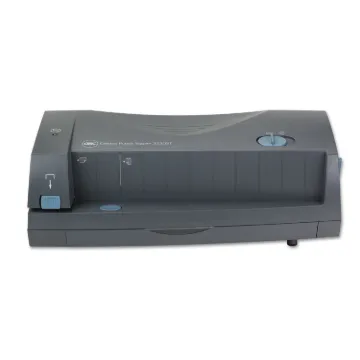 24-Sheet 3230 Electric Two-to-Three-Hole Adjustable Punch, 9/32" Holes, Gray