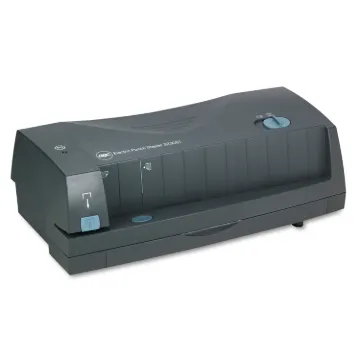 24-Sheet 3230ST Electric 2-to-3-Hole Adjustable Punch/Stapler, 9/32" Holes, Gray