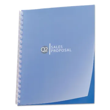 Design View Presentation Binding System Covers, 11 x 8 1/2, Frost, 25/Pack