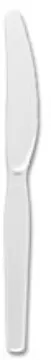 Polypropylene Plastic Medium Weight Knife White, 1000/Case