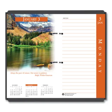 Earthscapes Desk Calendar Refill, 3.5 x 6, 2021