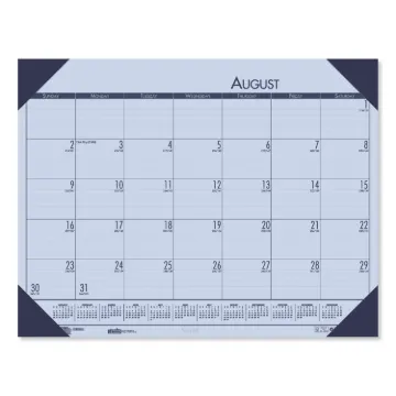Recycled EcoTones Academic Desk Calendar, 18.5 x 13, Cordovan Corners, 2020-2021