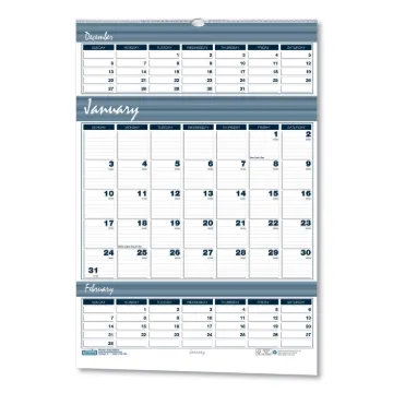 Recycled Bar Harbor Three-Months-per-Page Wall Calendar, 15.5 x 22, 2020-2022