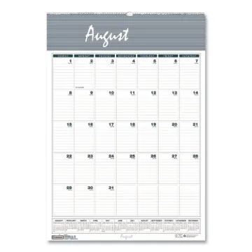 Recycled Bar Harbor Wirebound Academic Monthly Wall Calendar, 15.5 x 22, 2020-2021