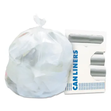 High-Density Waste Can Liners, 56 gal, 16 microns, 43" x 48", Natural, 200/Carton